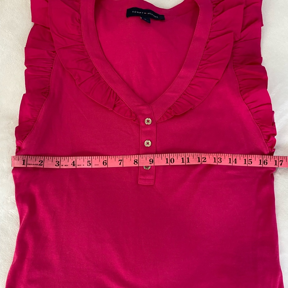 TOMMY HILFIGER WOMEN’S PINK BLOUSE SIZE M - Picture 10 of 10